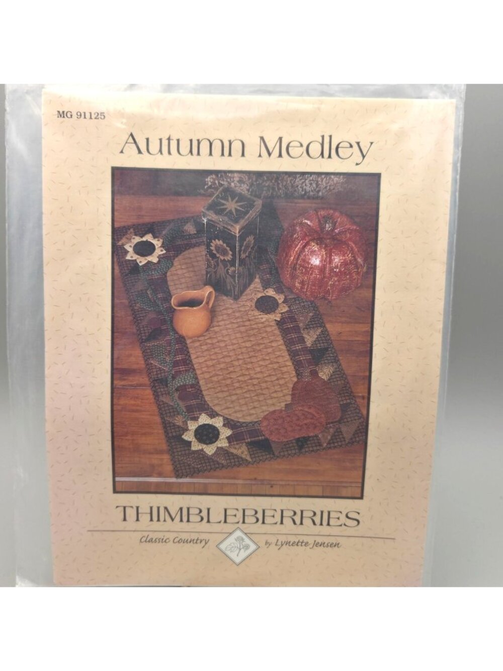 Autumn Medley Quilt Pattern Thimbleberries Table Runner Pumpkins Sunflower
